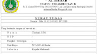 Surat Tugas Proktor Teknisi Unbk Uambnbk Mts Nu Al Badar