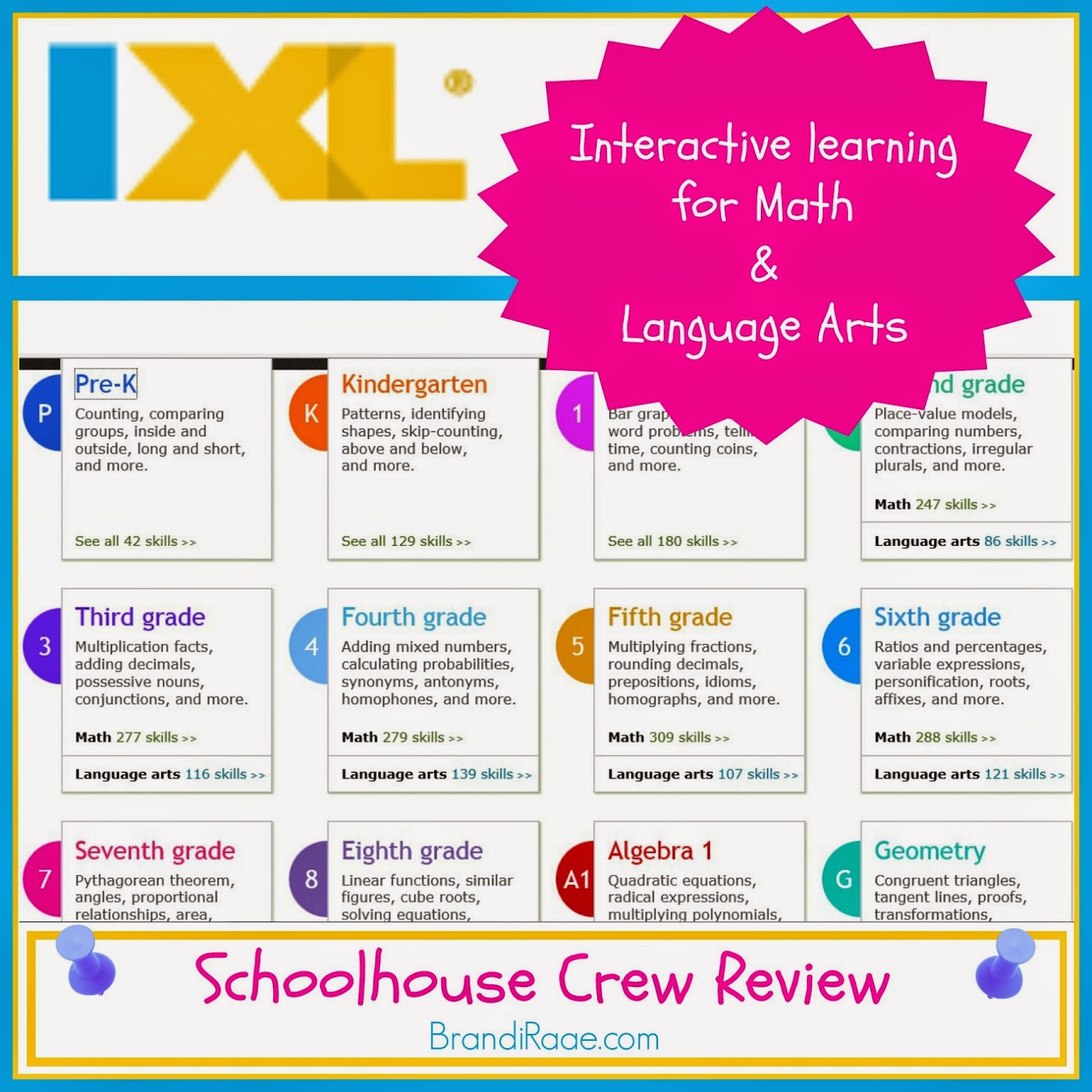 Brandi Raae: IXL ~ Math & Language Arts Learning {Schoolhouse Review}