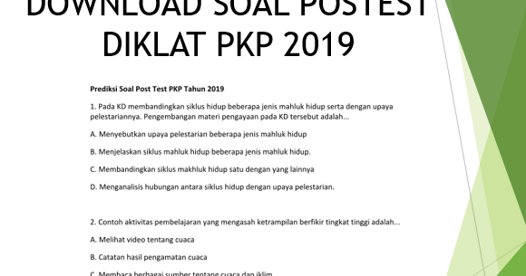 Soal Postest Pkp Berbasis Zonasi 2019 Guru Berbagi