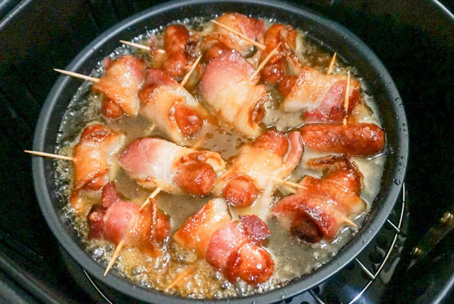 Air Fryer Bacon Wrapped Smokies