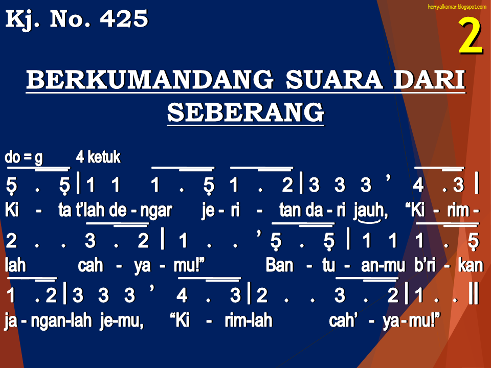 TouRoeroekan: Kidung Jemaat No. 425