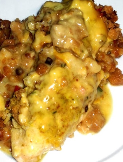 EASY Crockpot Chicken and Stuffing