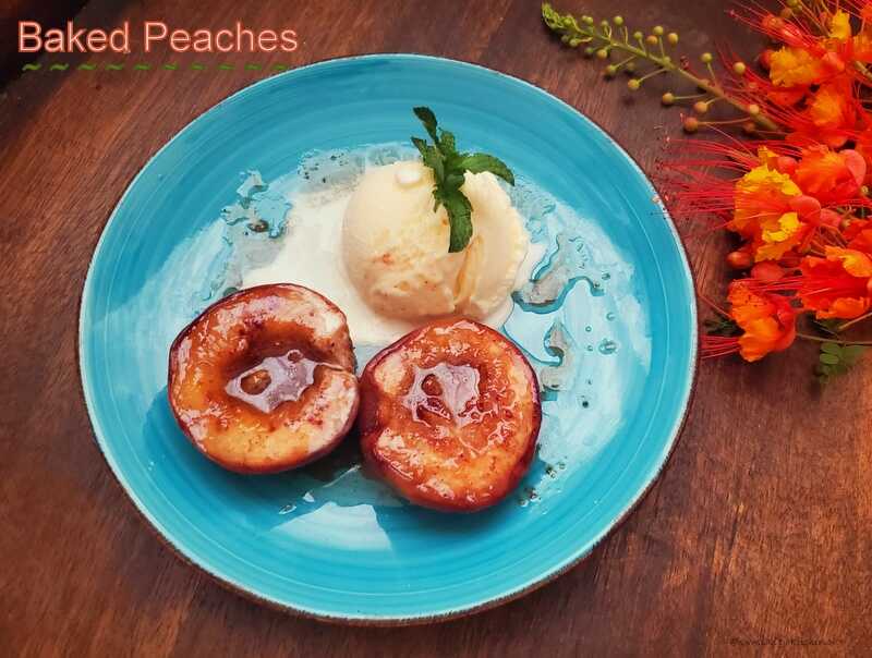 Sailaja Kitchen...A site for all food lovers! Baked Peaches Recipe