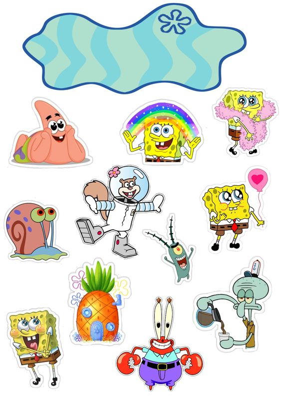20 Imprimibles gratis de Bob Esponja para Fiestas