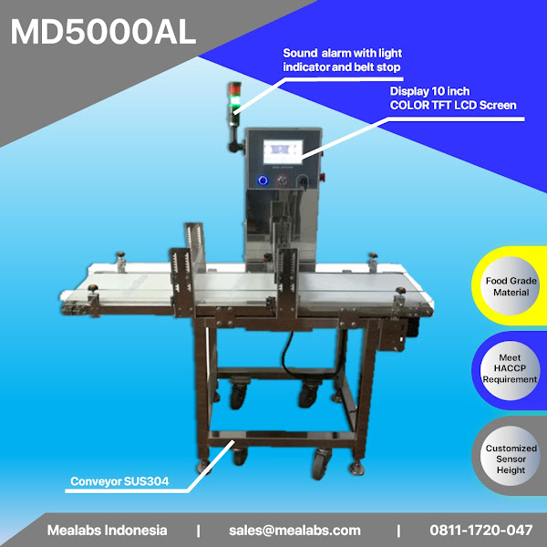 MD5000AL Aluminium Package Metal Detector Mealabs Metal Detector