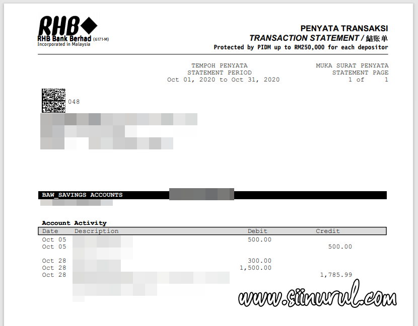 Contoh Penyata Bank Rhb Penyata Kad Kredit Cara Semak vrogue.co