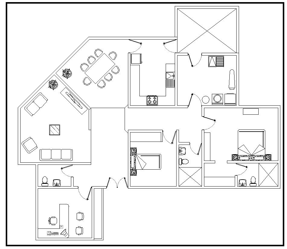 Planta Arquitectonica Amueblada