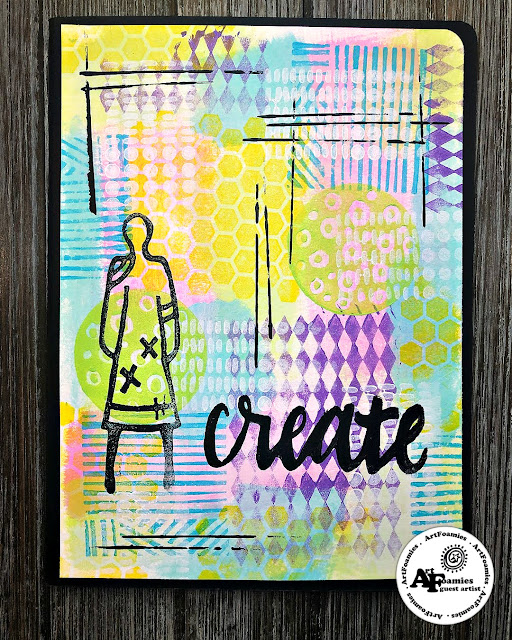 Mixed media journal cover with Art Foamies