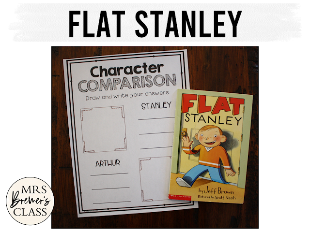 Flat Stanley book study unit Common Core literacy companion activities for 1st and 2nd