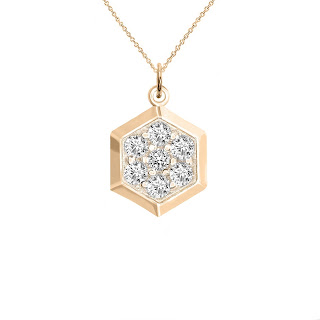 Hexagon pendant necklace