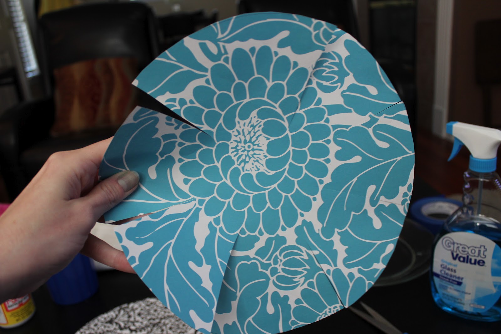 The Posh Pinner: Scrapbook Paper + Glass Plates