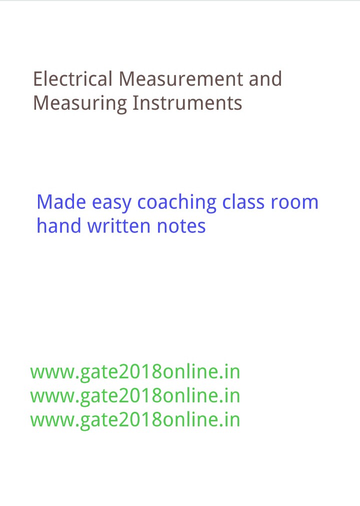 Electrical Measurements Notes Pdf