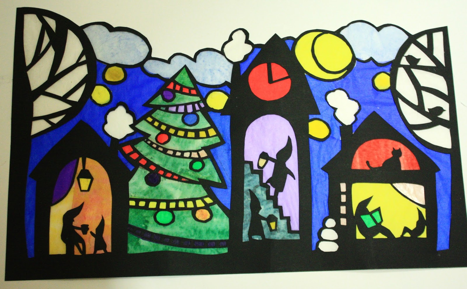 Blog Olgi Baranovoj Vitrazh Iz Kalki I Kartona Skromnyj Opyt Nachinayushih