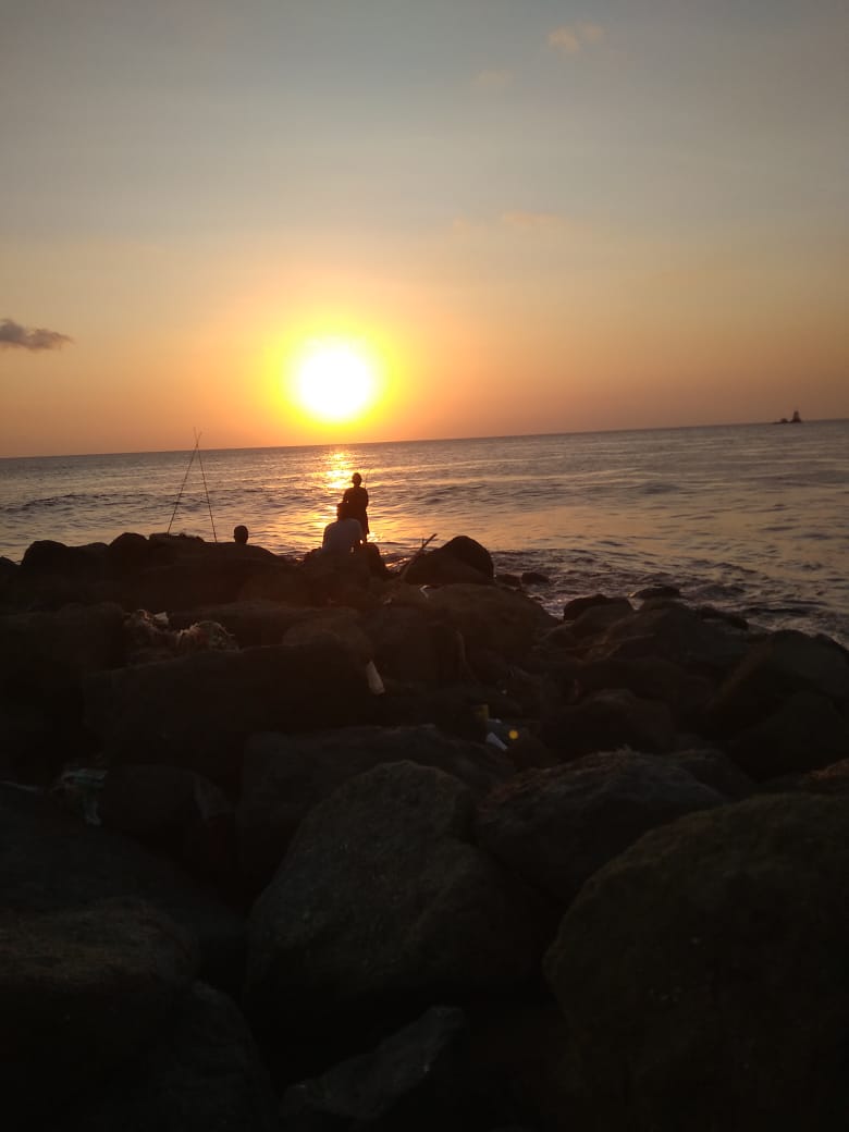 Pantai Loang Baloq Pantai untuk senja hari