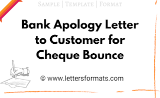 apology letter from bank to customer for cheque bounce