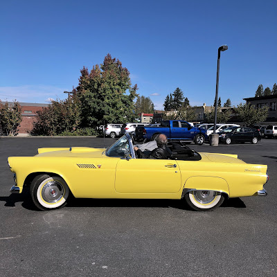 1955 Ford Thunderbird at Legion Memorial Park in Arlington, Washington.