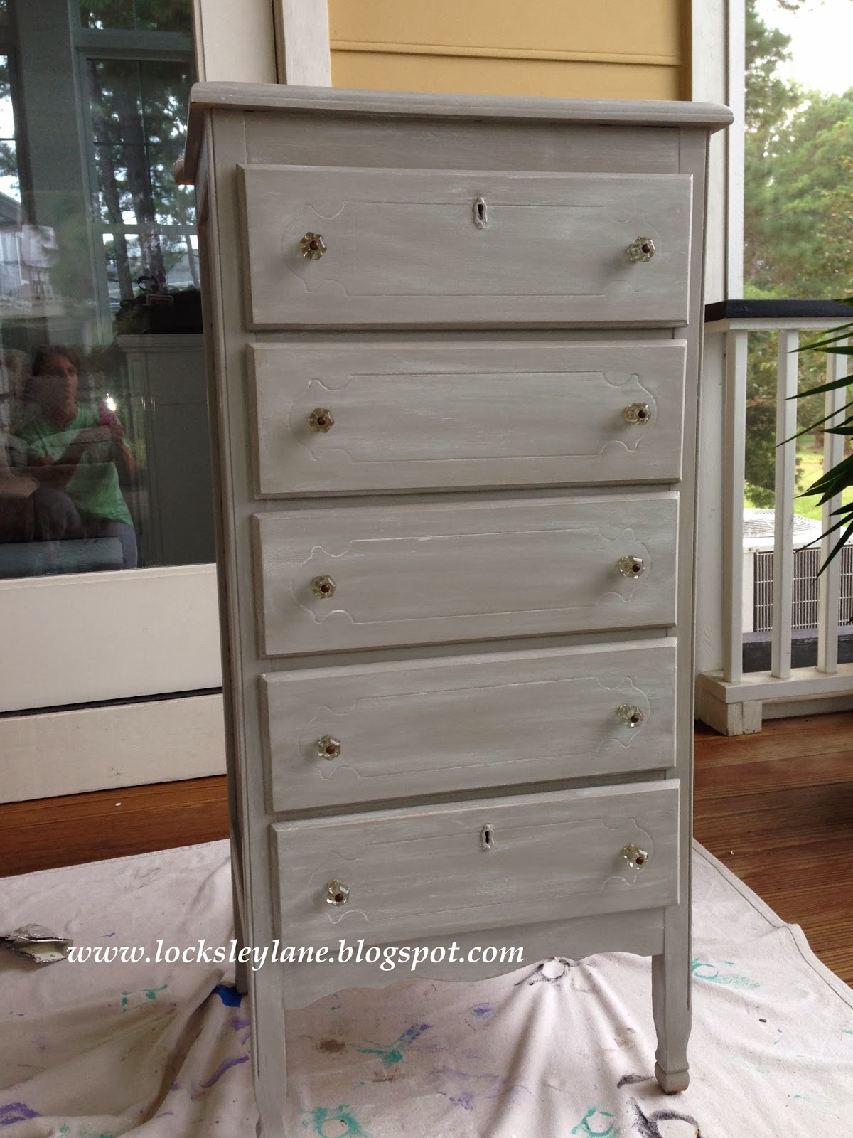 Locksley Lane White Washing A Grey Dresser