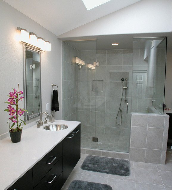 Best 5x8 bathroom with walk in shower Ideas With Modern Design