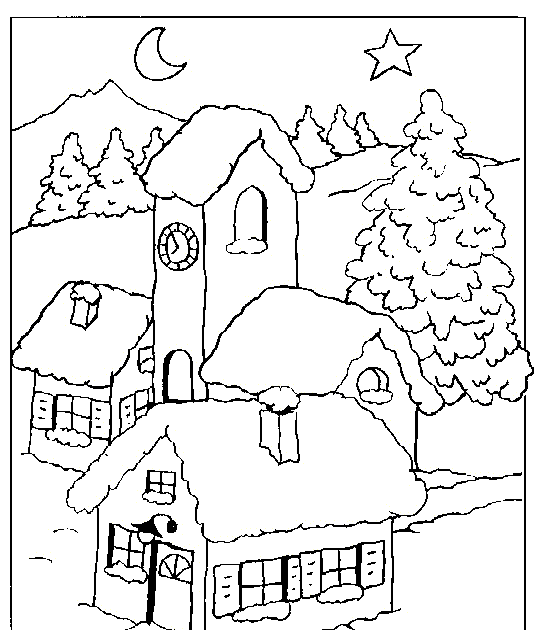 Infantil Cinco Años Robledo 2021-2022: Coloreamos este precioso paisaje.