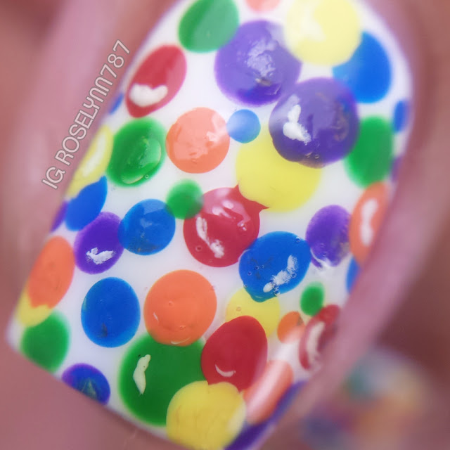 Candy gumball nail art