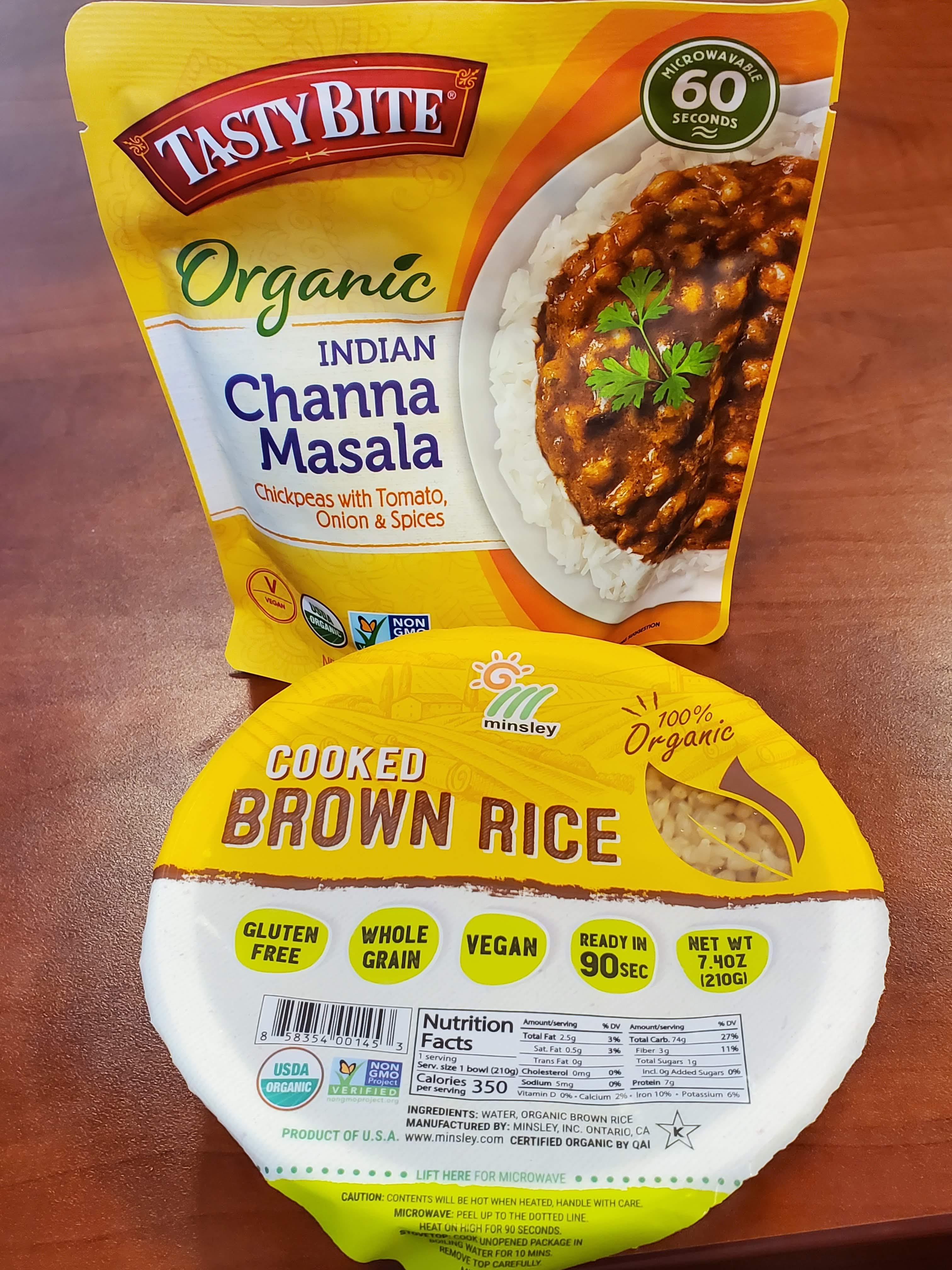 Channa Masala and Brown Rice from Costco