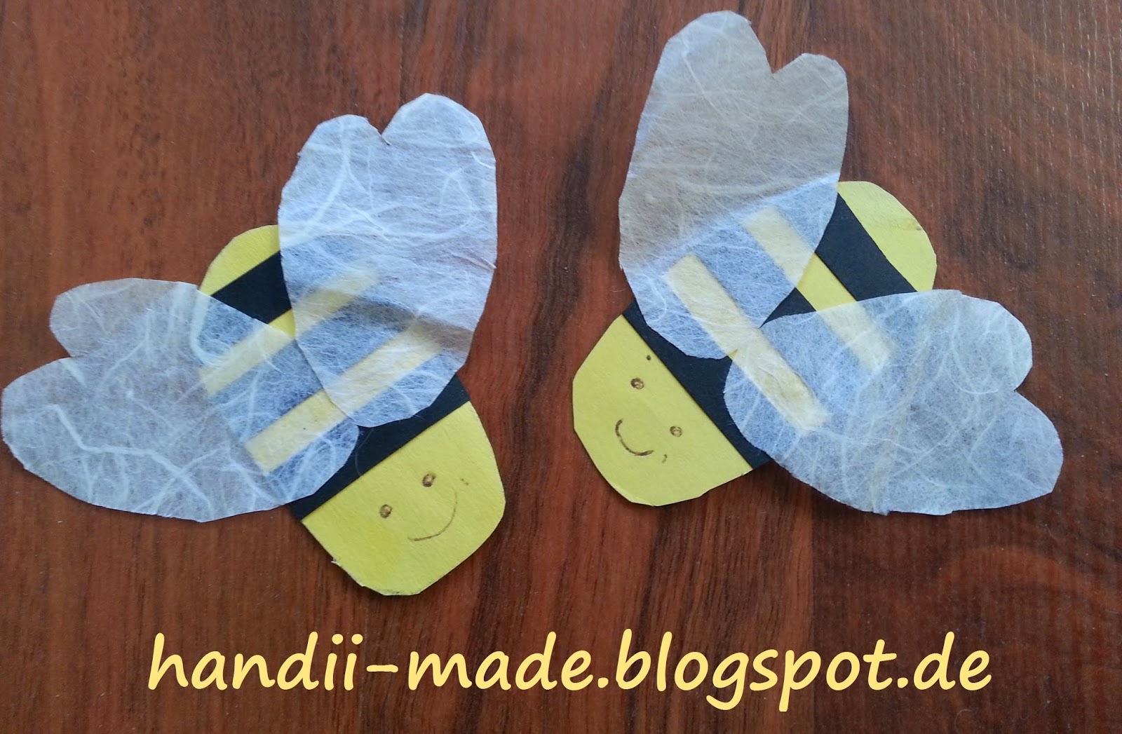  handii made: Bienen aus Papier Bildidee 