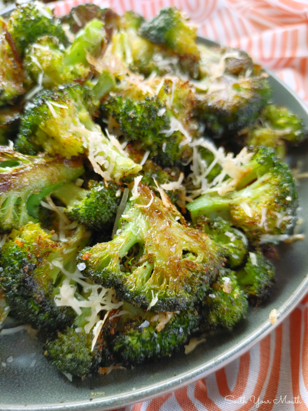 South Your Mouth Garlic Parmesan Roasted Broccoli