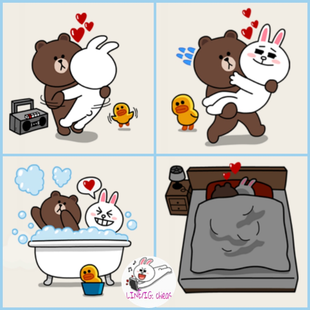 Chieas Blog Sticker LINE Brown And Cony