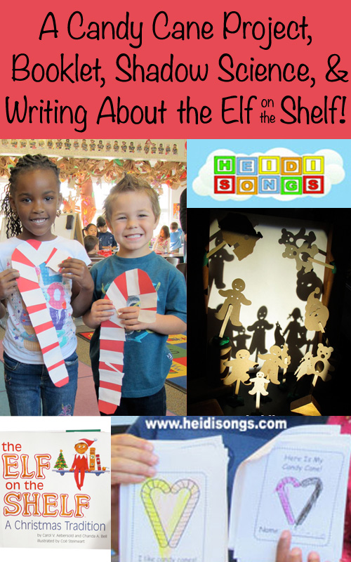 A Candy Cane Project And Printable Book A Science Center And Writing About The Elf On The Shelf