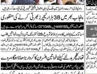 Educators 38000 Jobs Announced All Over Punjab