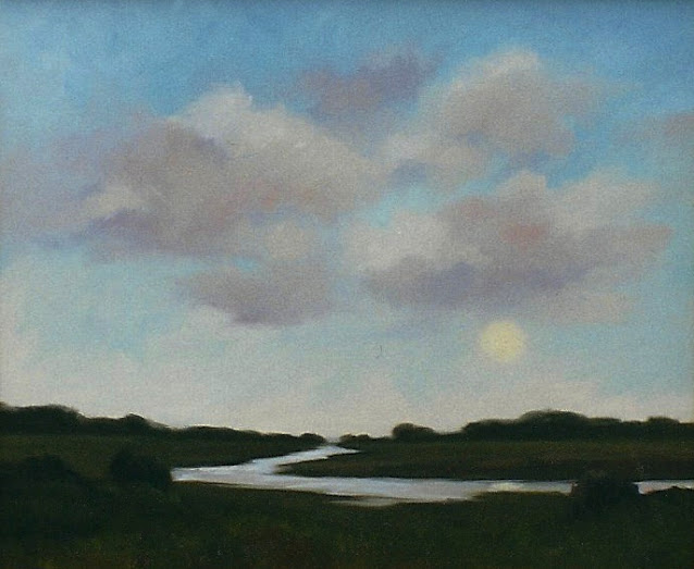 Karri Allrich archived work 1995-2001.  Sky Poems and landscapes in oil. Cape Cod, Massachusetts.