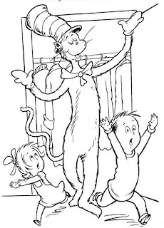 Fun Coloring Pages: Cat in the Hat Coloring Pages (Dr Seuss)
