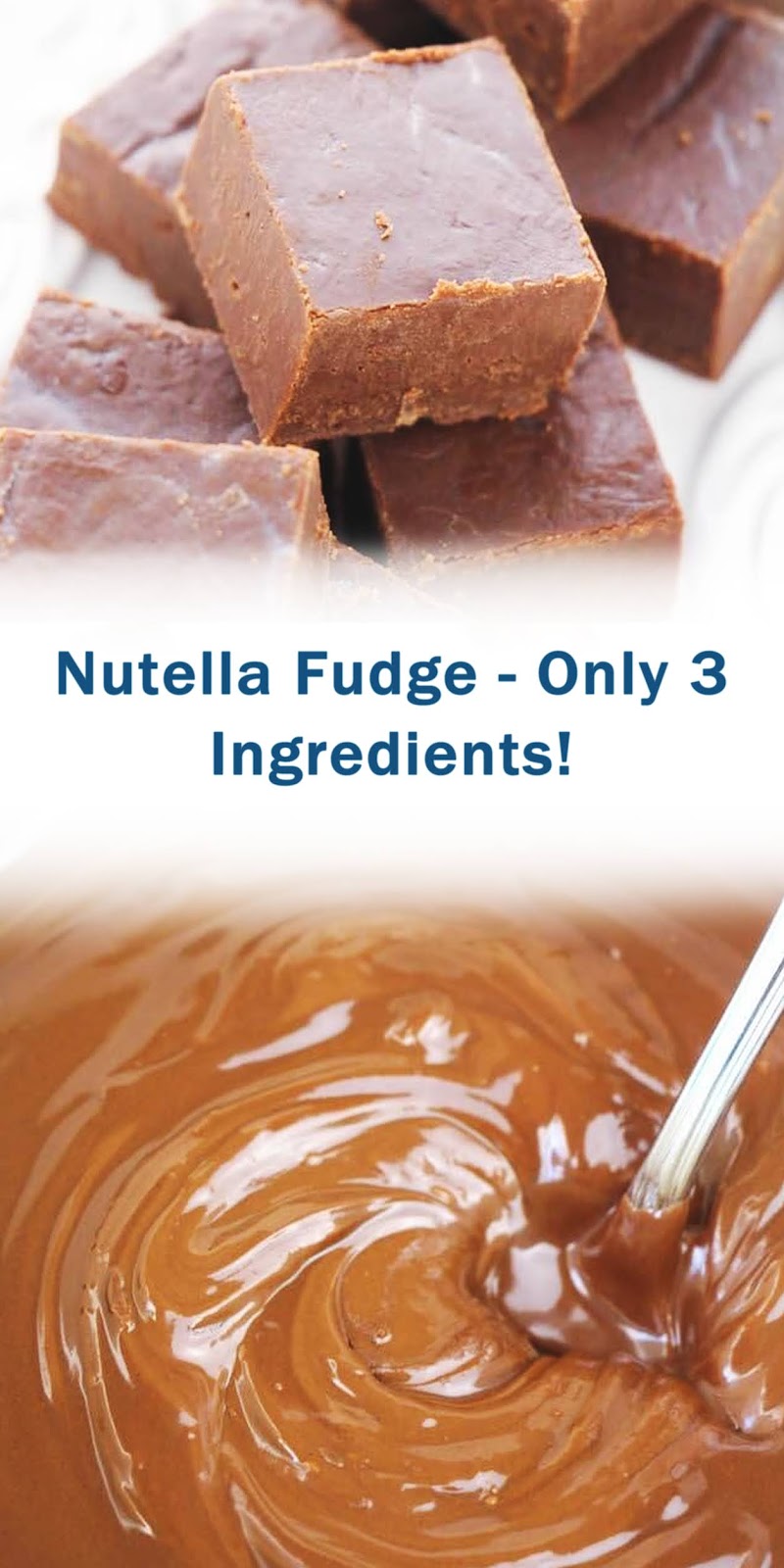 Nutella Fudge Only 3 Ingredients! 3 SECONDS
