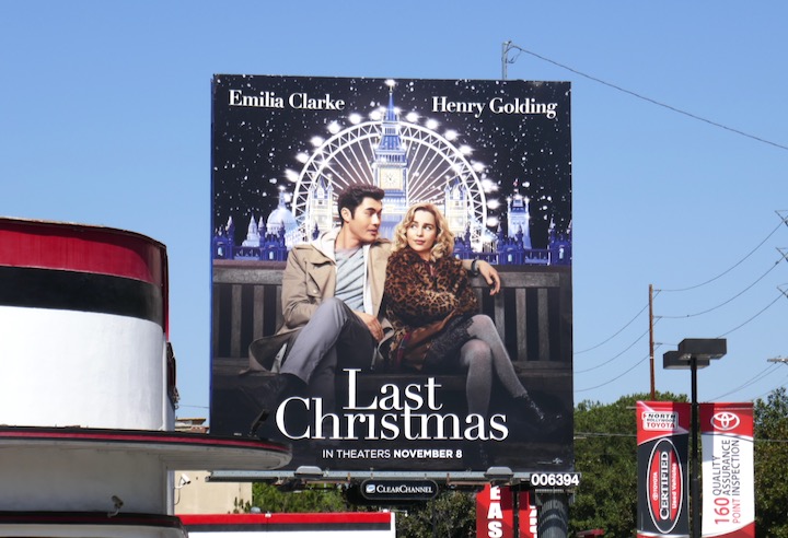 Last Christmas movie billboard