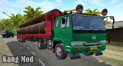 mod nissan pk trailer muatan pipa spiral