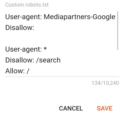Blogger blog ki settings Robots.TXT me Custom File Add Blogger settings Custom Robots.txt File - Create Robots.txt - Blog Setting Me Custom Robots.txt Add Kare - web robots.txt full tutorial