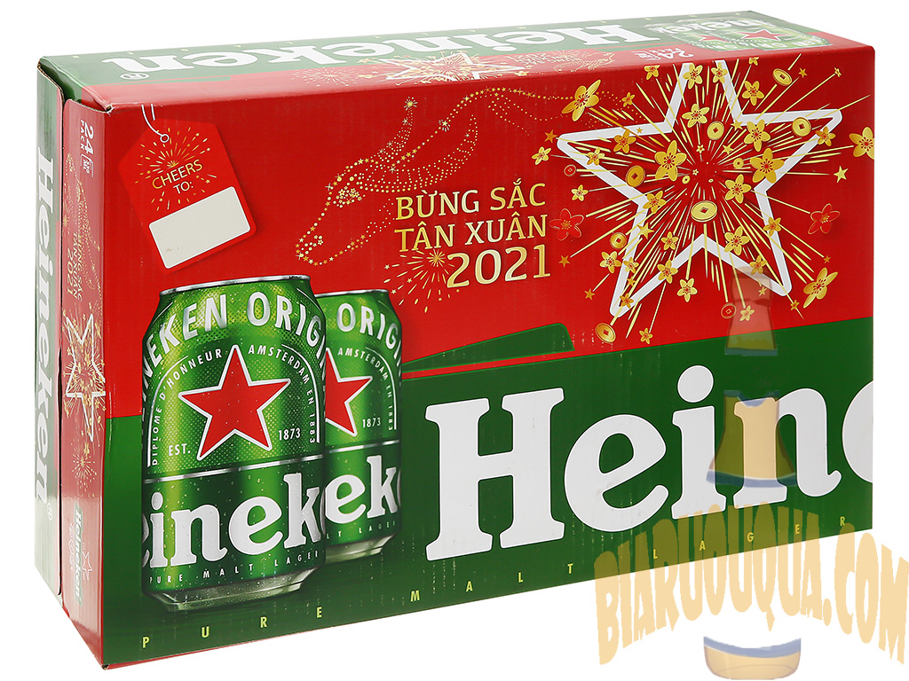 Thiết kê lon bia Heineken bắt mắt dịp Tết 2021