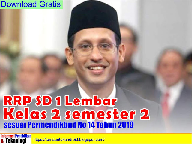 RPP 1 Lembar SD K13 Kelas 2 Semester 2