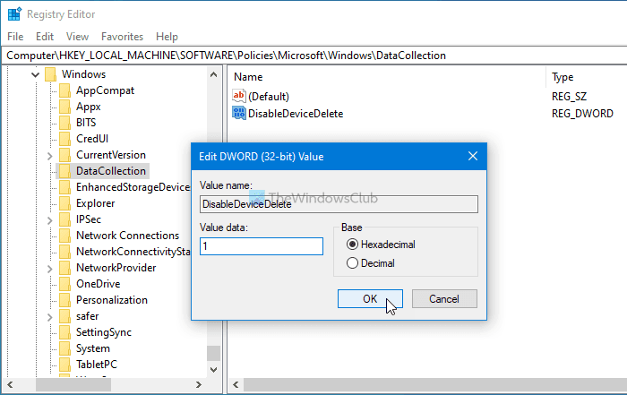 사용자가 Windows 10에서 진단 데이터를 삭제하는 것을 허용하거나 방지하는 방법