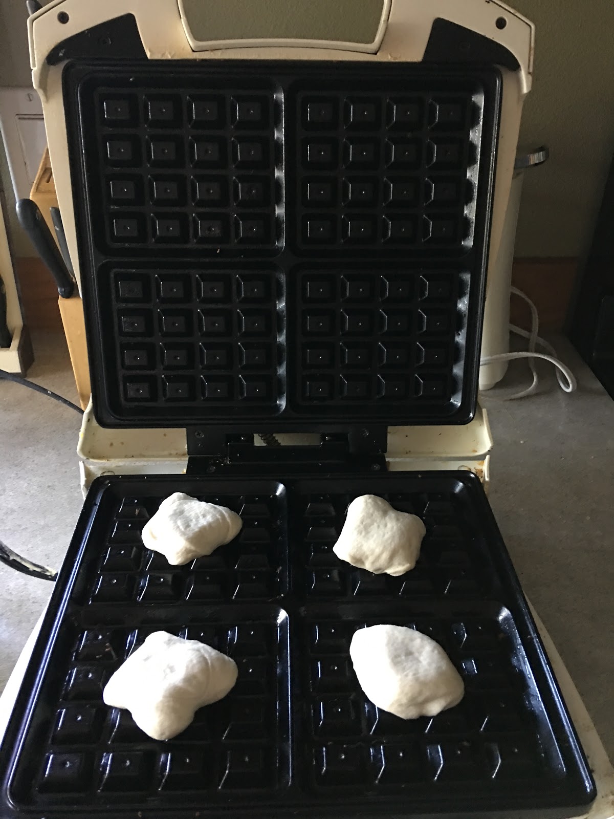 One Crazy Cookie Garlic Cheese Waffle Biscuits