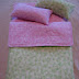 Quilted Sleeping Bag and Pillows for American Girl Doll