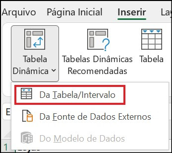 Menu tabela-intervalo