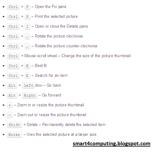 Smart 4 Computing Top Windows 7 KeyBoard Shortcuts which can help you