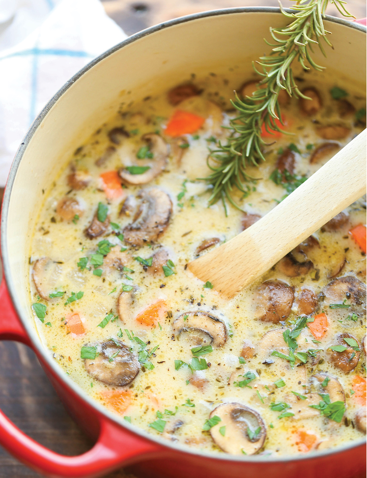 Creamy Chicken and Mushroom Soup