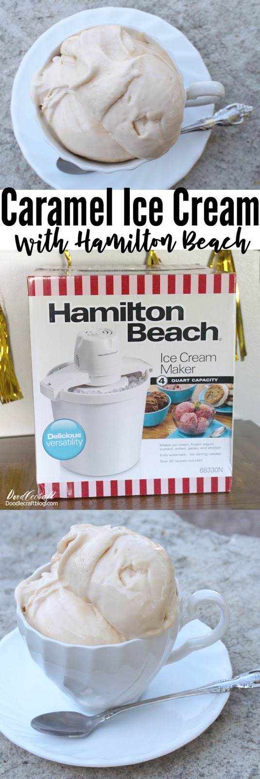 Caramel Ice Cream with Hamilton Beach Ice Cream Maker