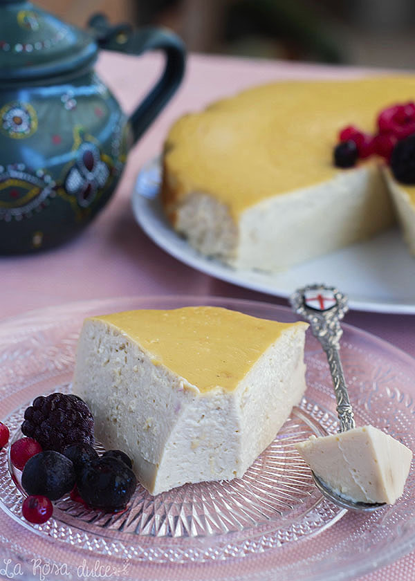 Tarta fácil de queso y yogur #sinlactosa #singluten