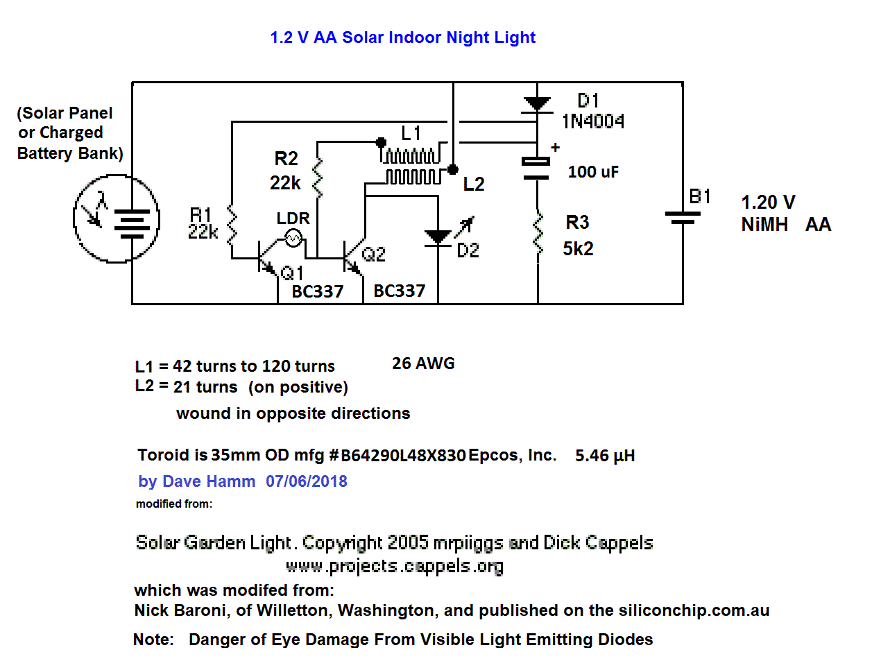 Aa Battery Solar Charger Circuit Diagram