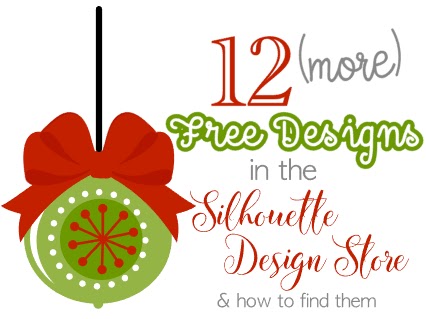 12 (MORE) Free Silhouette Studio Designs from the Design Store
