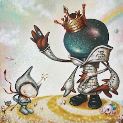 ueno yosuke pop japanese surrealism paintings cartoon painting character interact fantasy culture