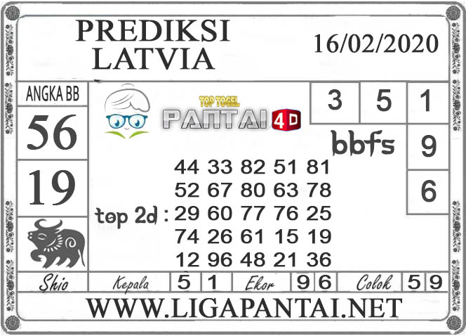 PREDIKSI TOGEL LATVIA PANTAI4D 16 FEBRUARI 2020 PREDIKSI TOGEL LATVIA PANTAI4D 16 FEBRUARI 2020